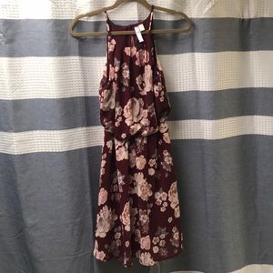 Romantic francesca’s wine color dress MD